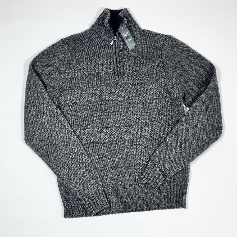 Joseph Abboud Mens Sweater Wool Blend Size SCharcoal Gray
